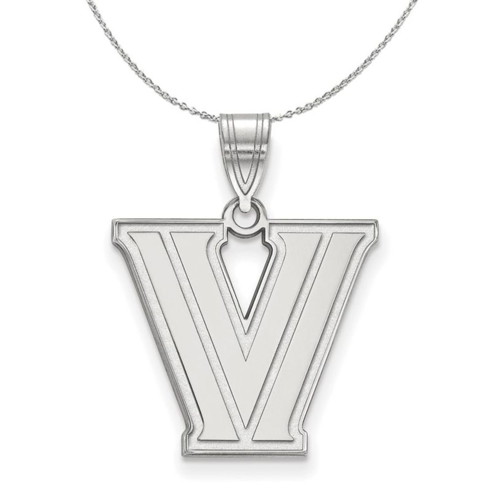 Sterling Silver Villanova U. Medium 'V' Pendant Necklace - 16 Inch